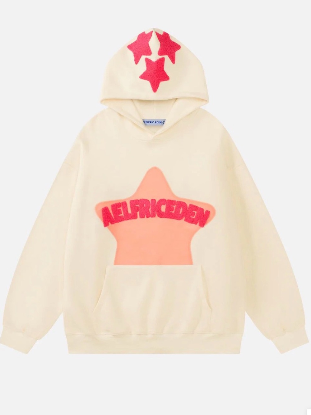 Aelfric Eden Vintage Embroidery Eden Star V303 Hoodie Beige Large NWT IN PKG